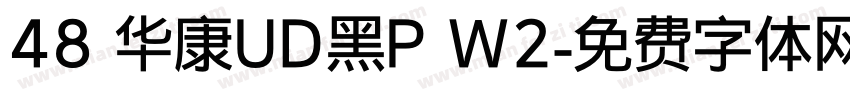 48 华康UD黑P W2字体转换